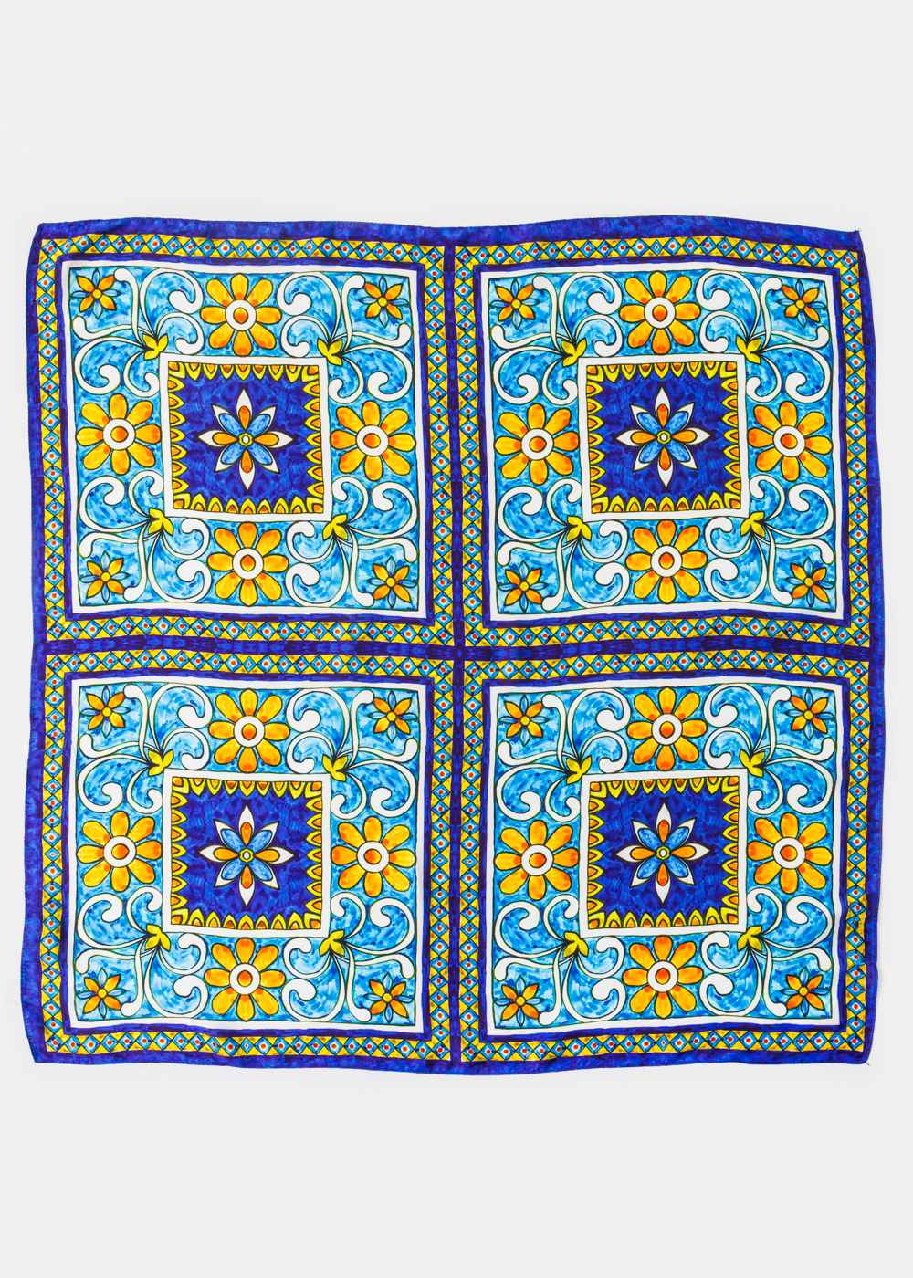 Big Tiles Satin Scarf